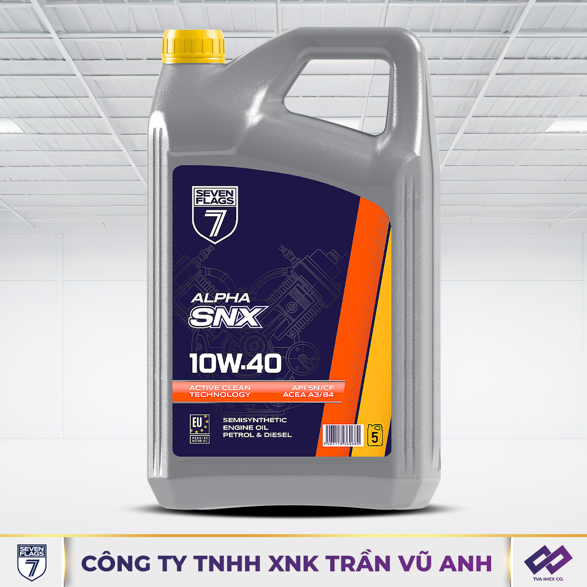 SEVEN FLAGS ALPHA SNX 10W40 API SN/CF 5L